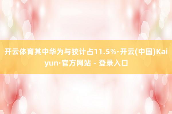 开云体育其中华为与狡计占11.5%-开云(中国)Kaiyun·官方网站 - 登录入口