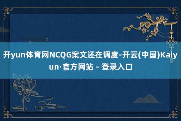 开yun体育网NCQG案文还在调度-开云(中国)Kaiyun·官方网站 - 登录入口