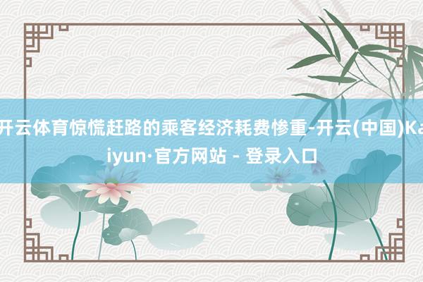 开云体育惊慌赶路的乘客经济耗费惨重-开云(中国)Kaiyun·官方网站 - 登录入口