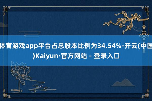体育游戏app平台占总股本比例为34.54%-开云(中国)Kaiyun·官方网站 - 登录入口