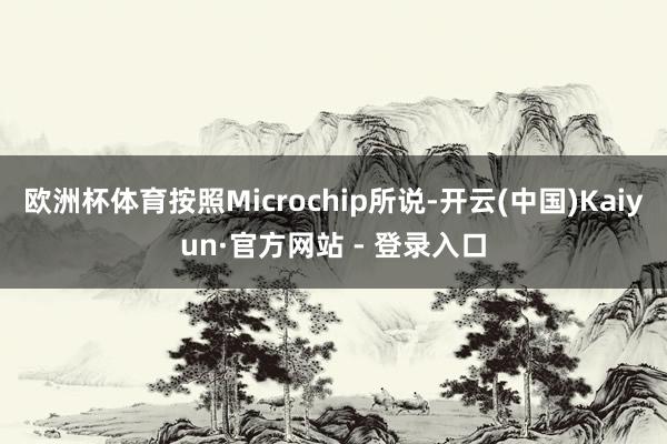 欧洲杯体育按照Microchip所说-开云(中国)Kaiyun·官方网站 - 登录入口