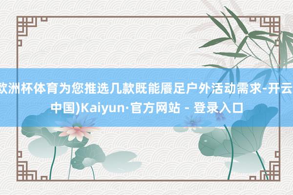 欧洲杯体育为您推选几款既能餍足户外活动需求-开云(中国)Kaiyun·官方网站 - 登录入口