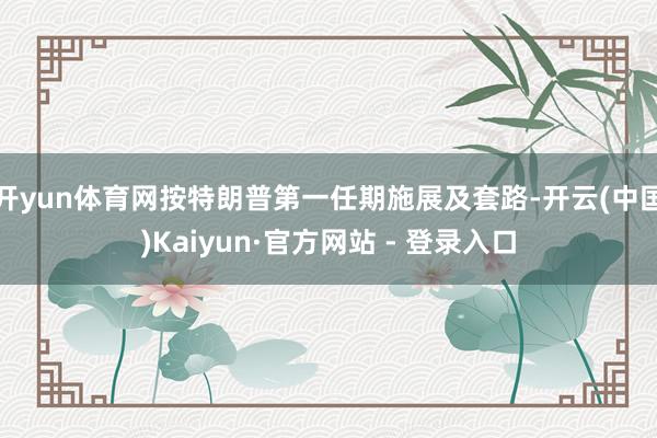 开yun体育网按特朗普第一任期施展及套路-开云(中国)Kaiyun·官方网站 - 登录入口